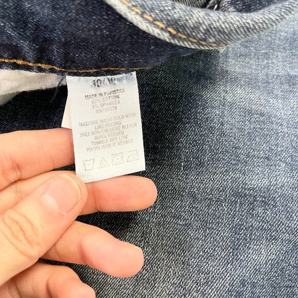 Aeropostale Mens Jeans Slim Dark Wash Destroyed Stretch Street Grunge Distressed - Picture 10 of 12